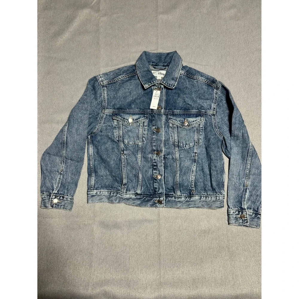 Gap Denim Jacket Kids XXL 14-16 Blue Disney Minnie Mouse Embroidered NWT‎